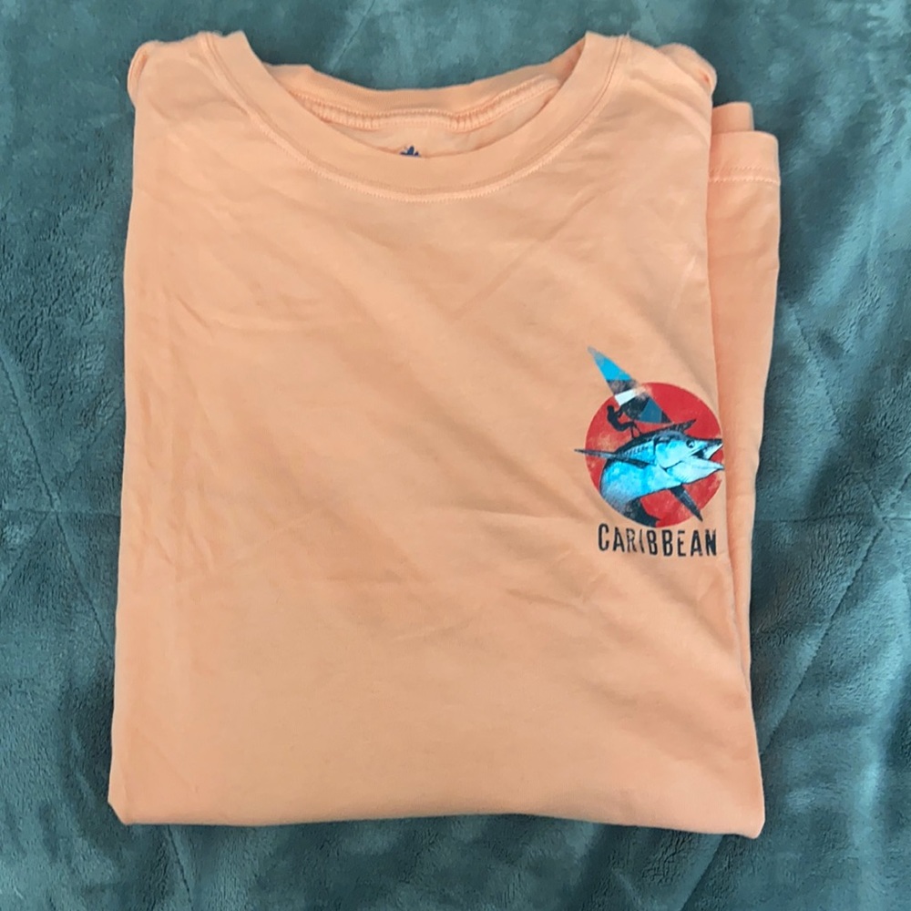 Orange Caribbean t-shirt. Gently worn.